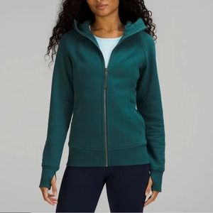 Lululemon full zip scuba hoodie in Jasper Green size 18